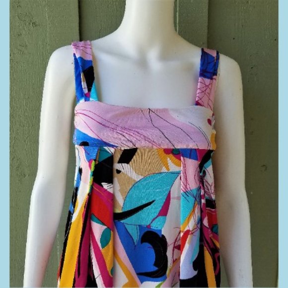 DIANE VON FURSTENBERG Eliot Multi Color Silk Dress - Picture 2 of 5